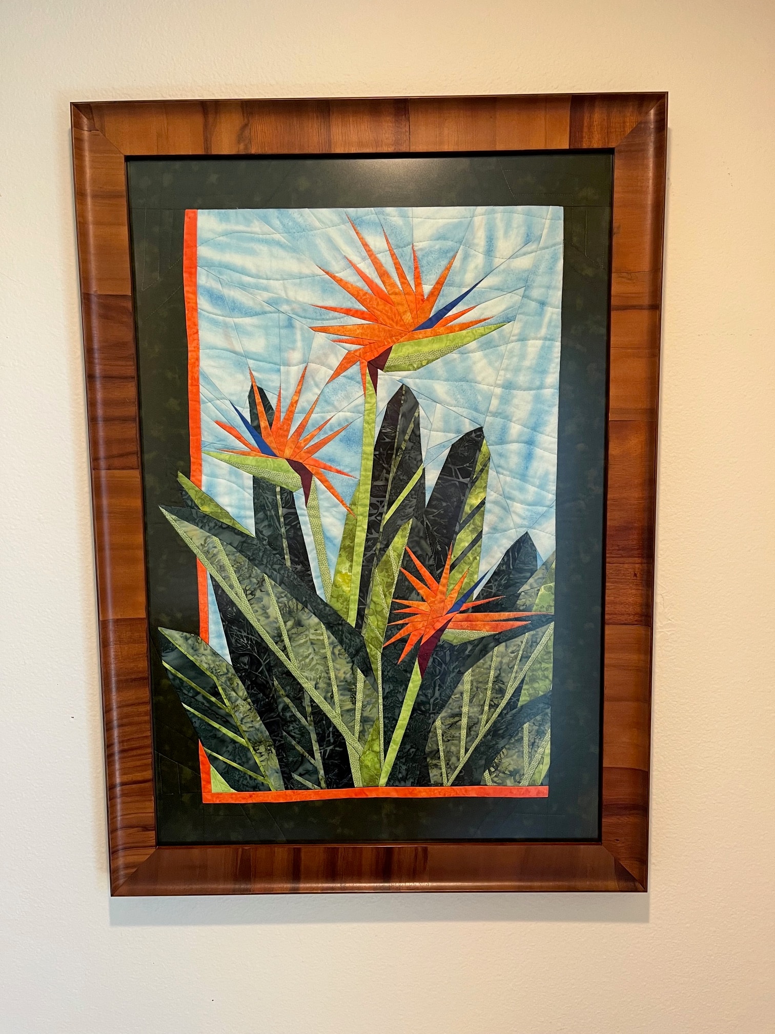 Bird of Paradise Textile Art