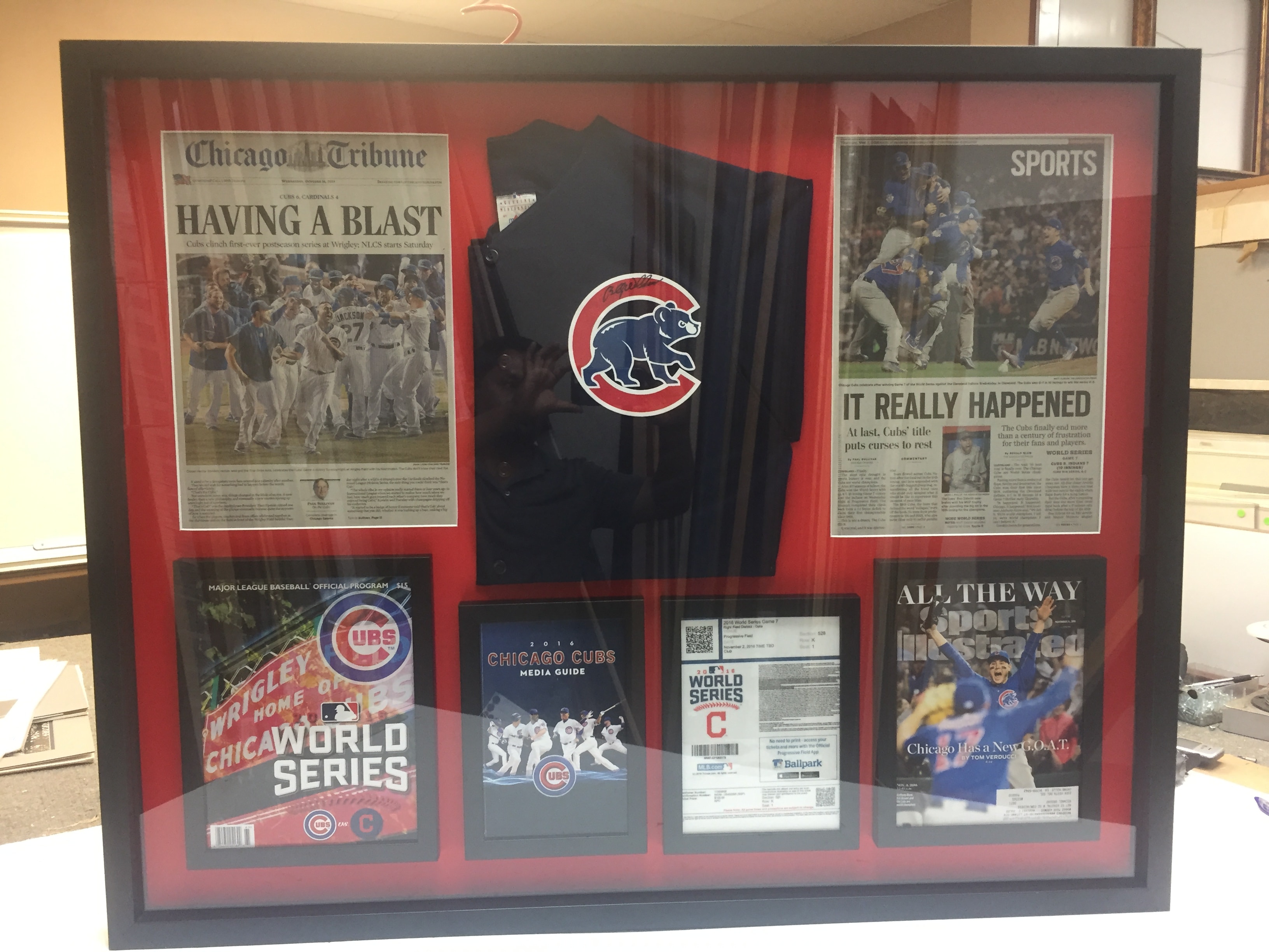 Chicago Cubs World Series Shadow Box